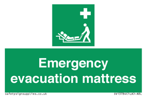 Emergency evacuation mattress